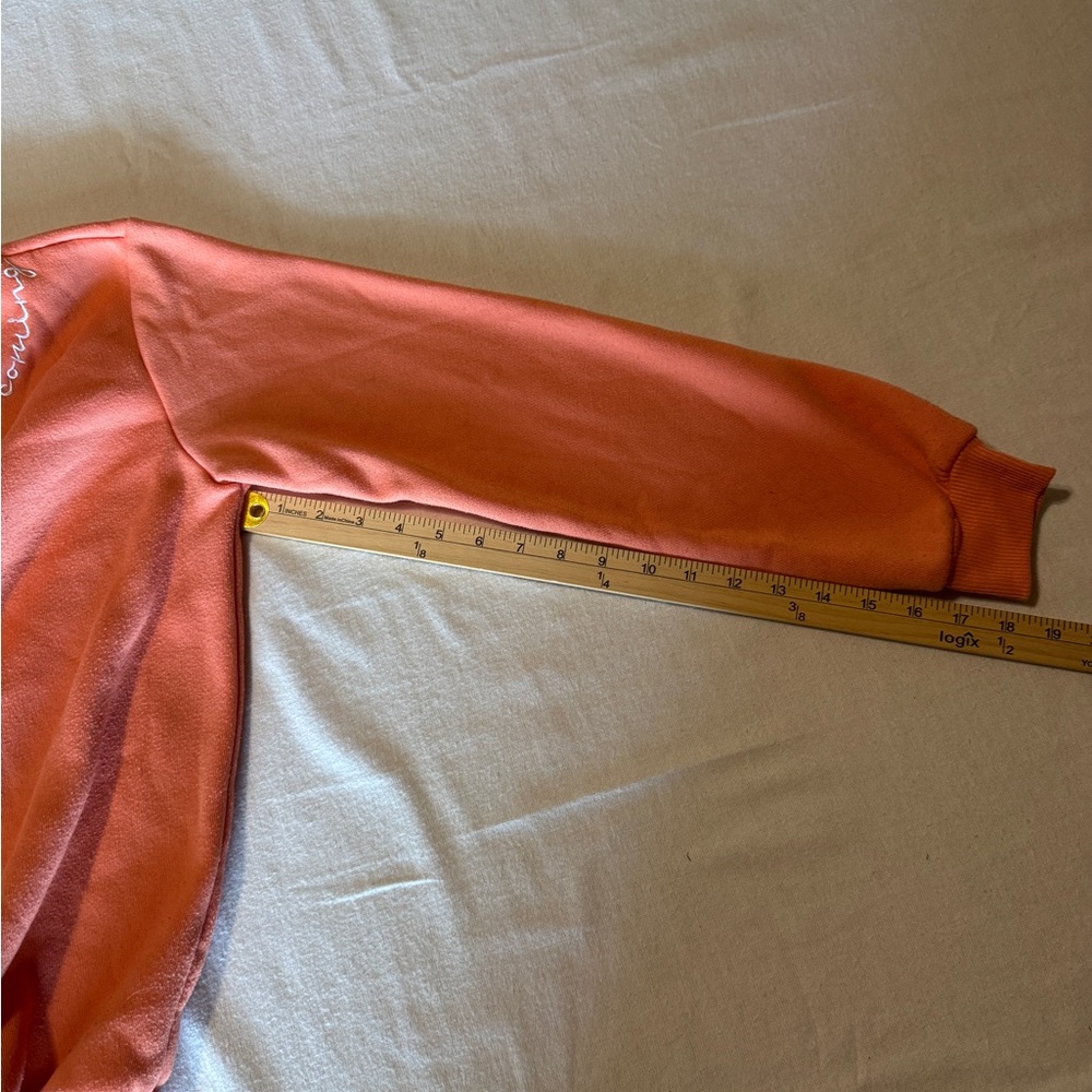 SHEIN Orange‎ Crewneck Sweater Good things are Coming Women’s Size Small - Picture 5 of 7